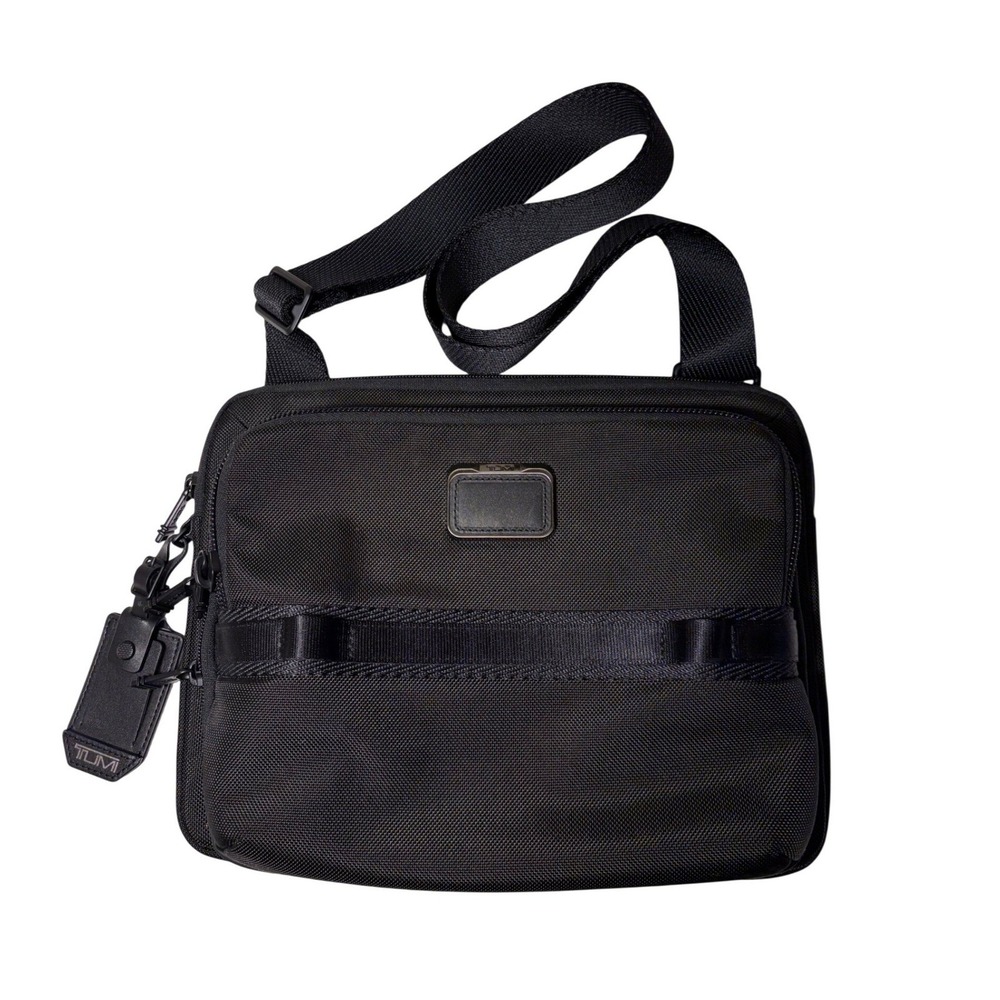 Tumi Alpha Bravo Service Crossbody Bag Black Ballistic Nylon 232796D Mens Bag